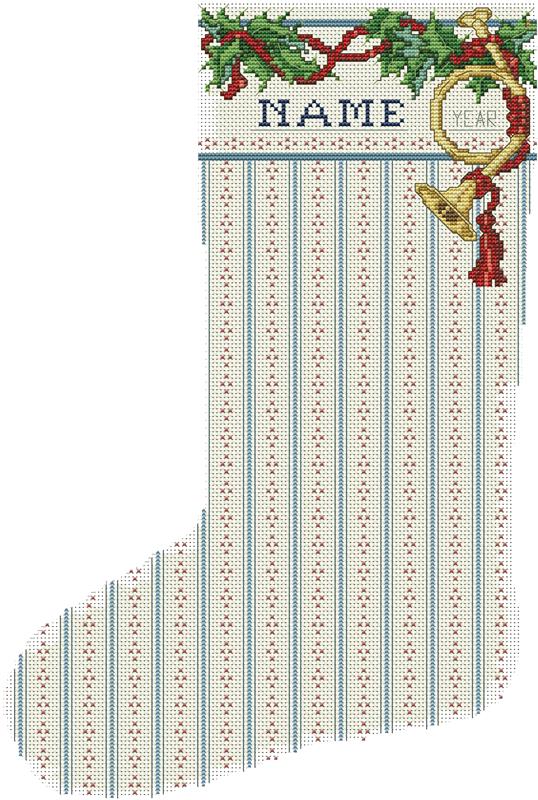 (image for) Horn & Holly Cuff Heirloom Stocking